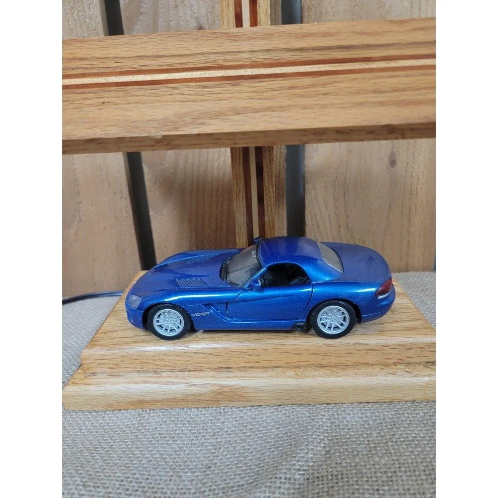 Dodge Viper Desk Lamp Blue Unique Two Lights Original 15 Inch Tall